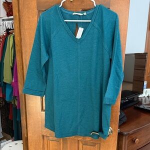 Soft Surroundings Teal Knit Top
